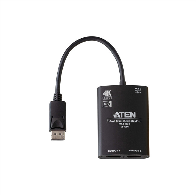ATEN VS92DP 2-Poorts True 4K DisplayPort Splitter met MST Hub