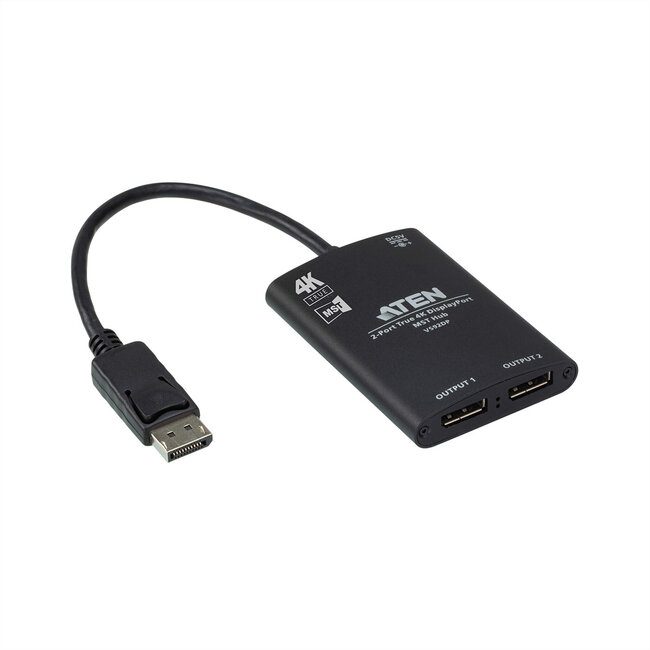 ATEN VS92DP 2-Poorts True 4K DisplayPort Splitter met MST Hub