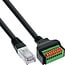 InLine® RJ45-plug naar insteekklem, 8-pins, Cat.5e, 15 cm kabel