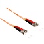 ST/UPC Duplex optical fiber kabel | OM2 | LSZH | oranje | 2 meter