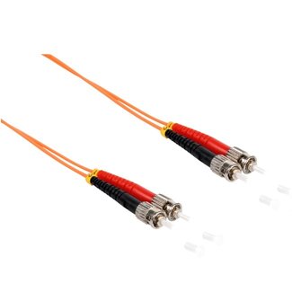 S-Impuls ST/UPC Duplex optical fiber kabel | OM2 | LSZH | oranje | 3 meter
