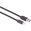 USB-C - USB-A kabel | USB3.0 5 Gbps | 10W | zwart | 1 meter