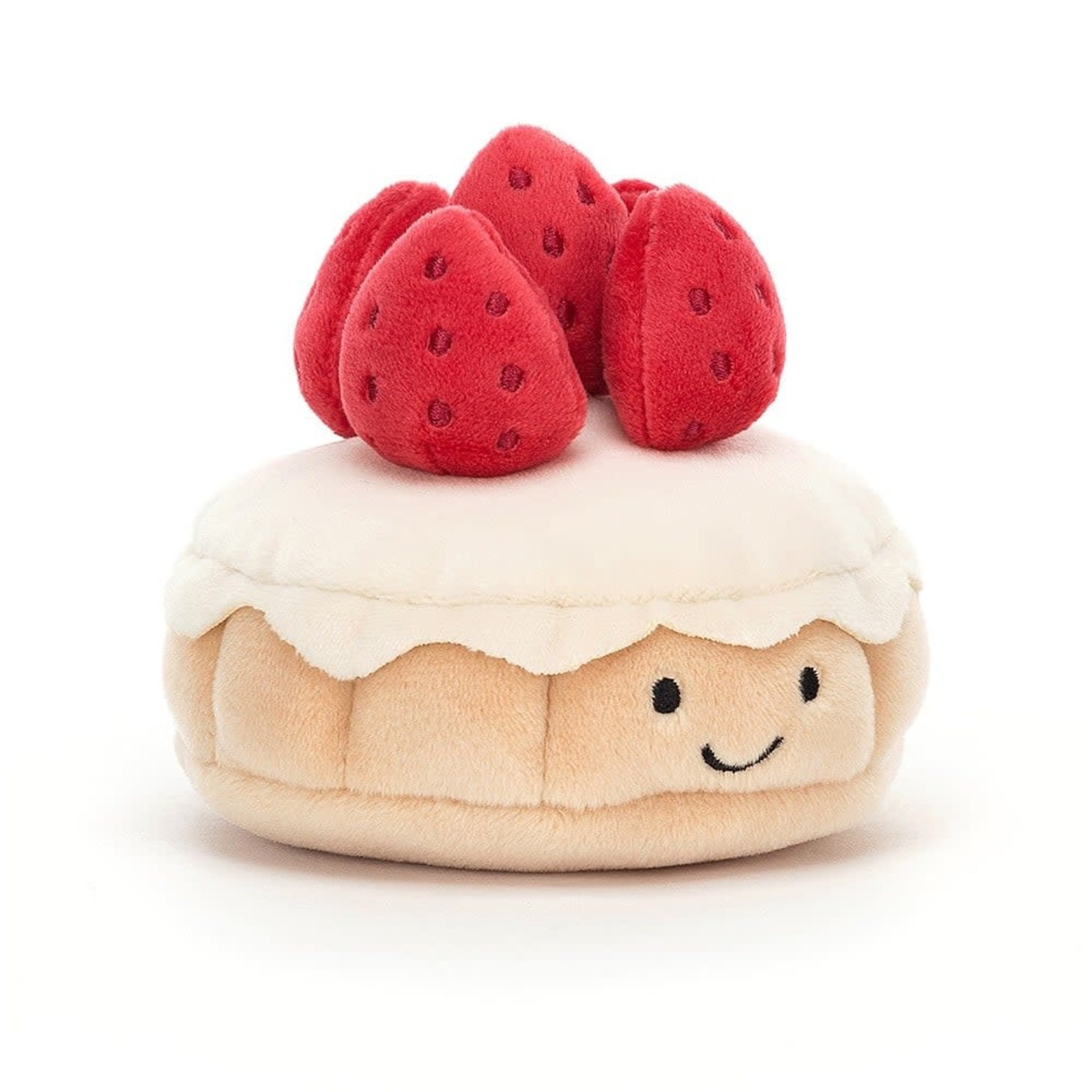 JellyCat Peluche Pretty patisserie tarte aux fraises