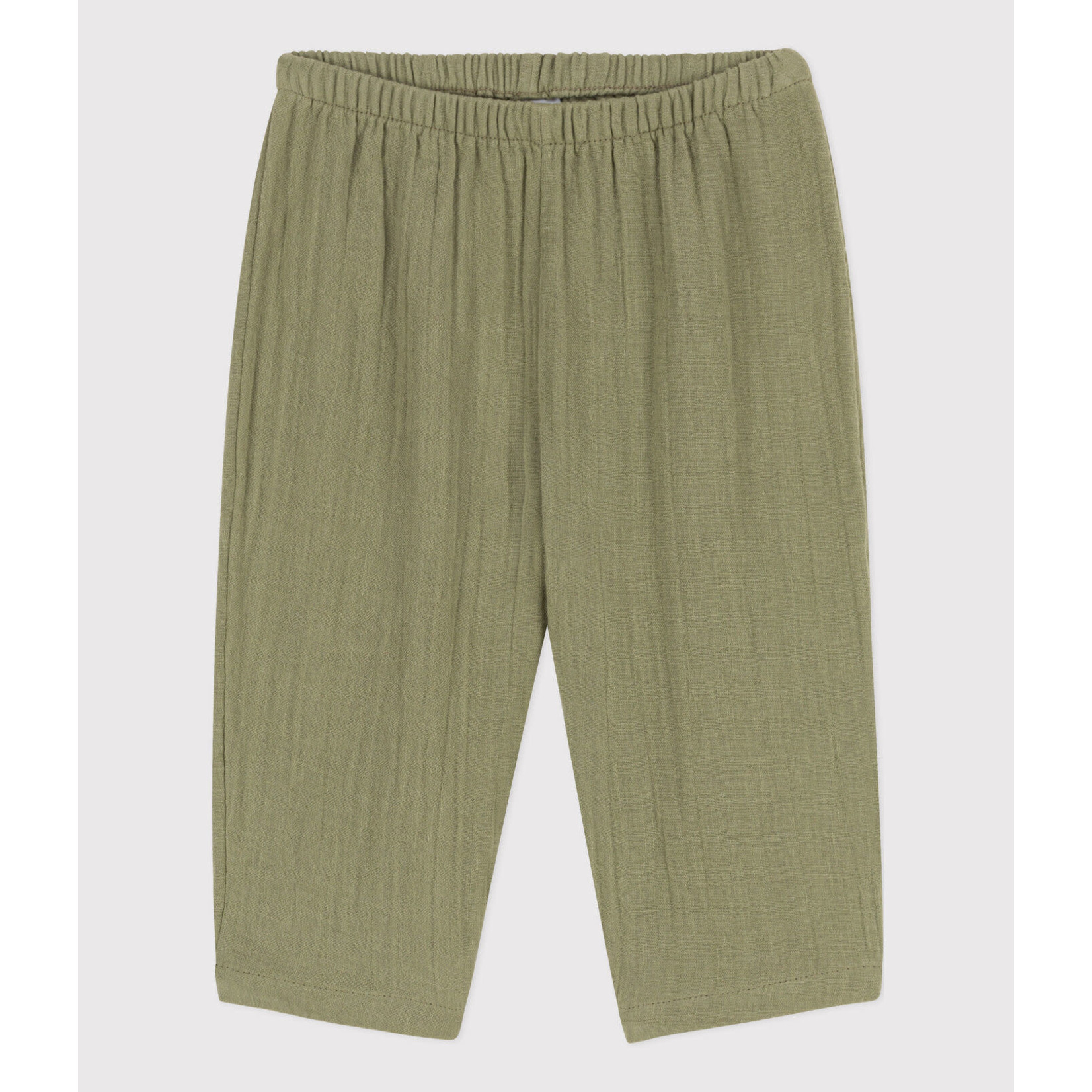 Petit Bateau Pantalon Gaze Coton Vert Marécage