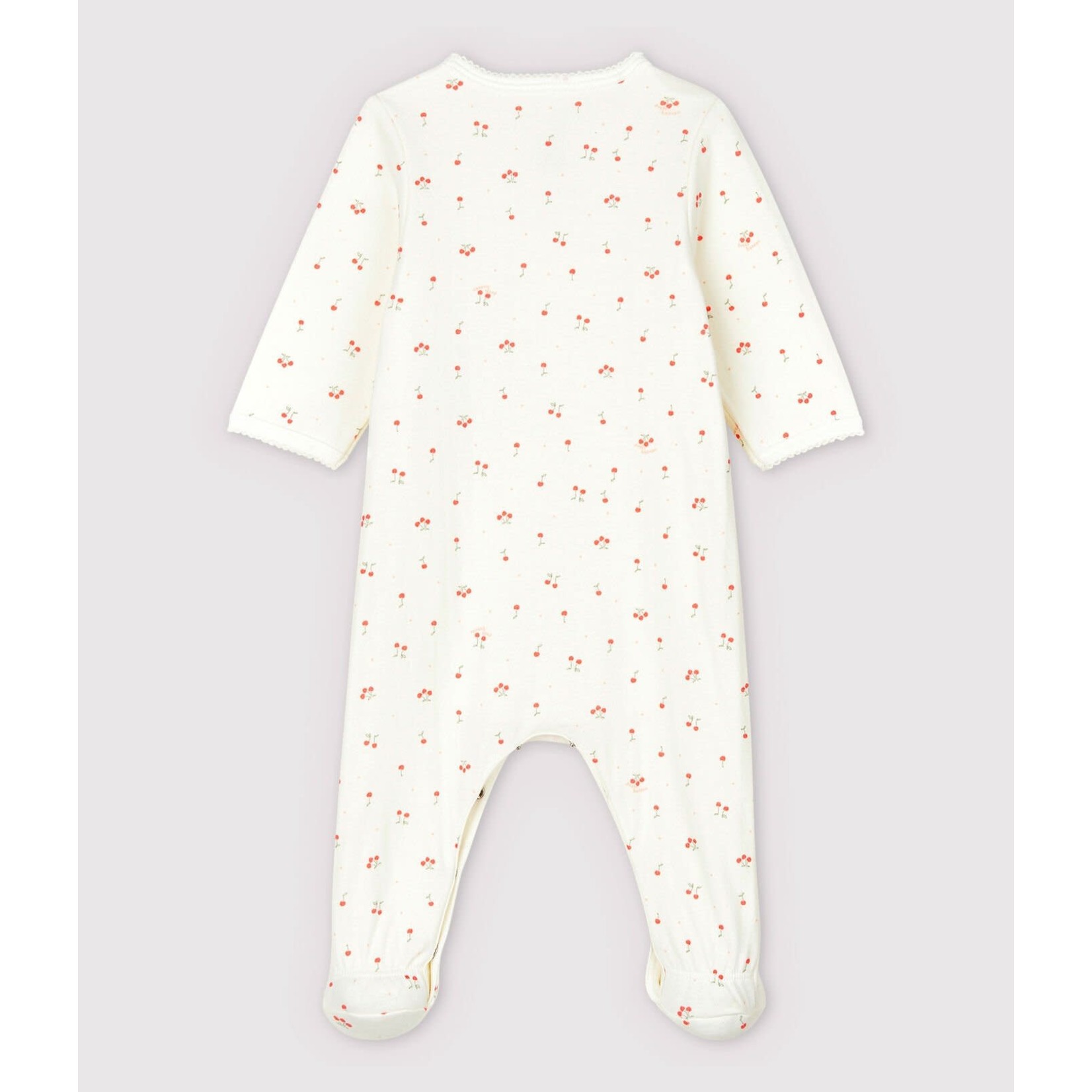 Petit Bateau Dors bien Fille Bodyjama Bébé en Tubique Cerise Coton bio