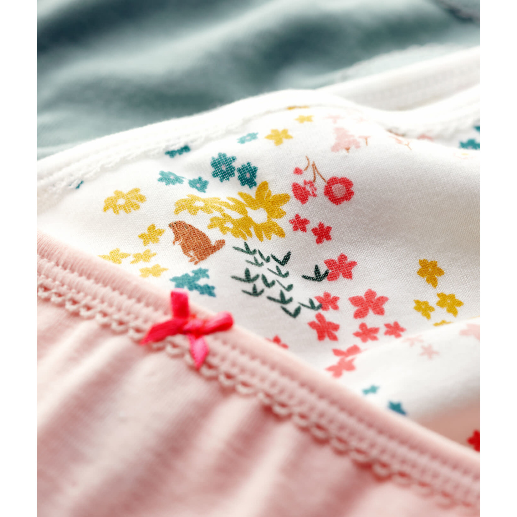 Culotte fille rose/blanc coton Bio 6 ans PETIT BATEAU : le lot de