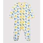 Petit Bateau Dors bien bebe singes coton blanc marshmallow multico