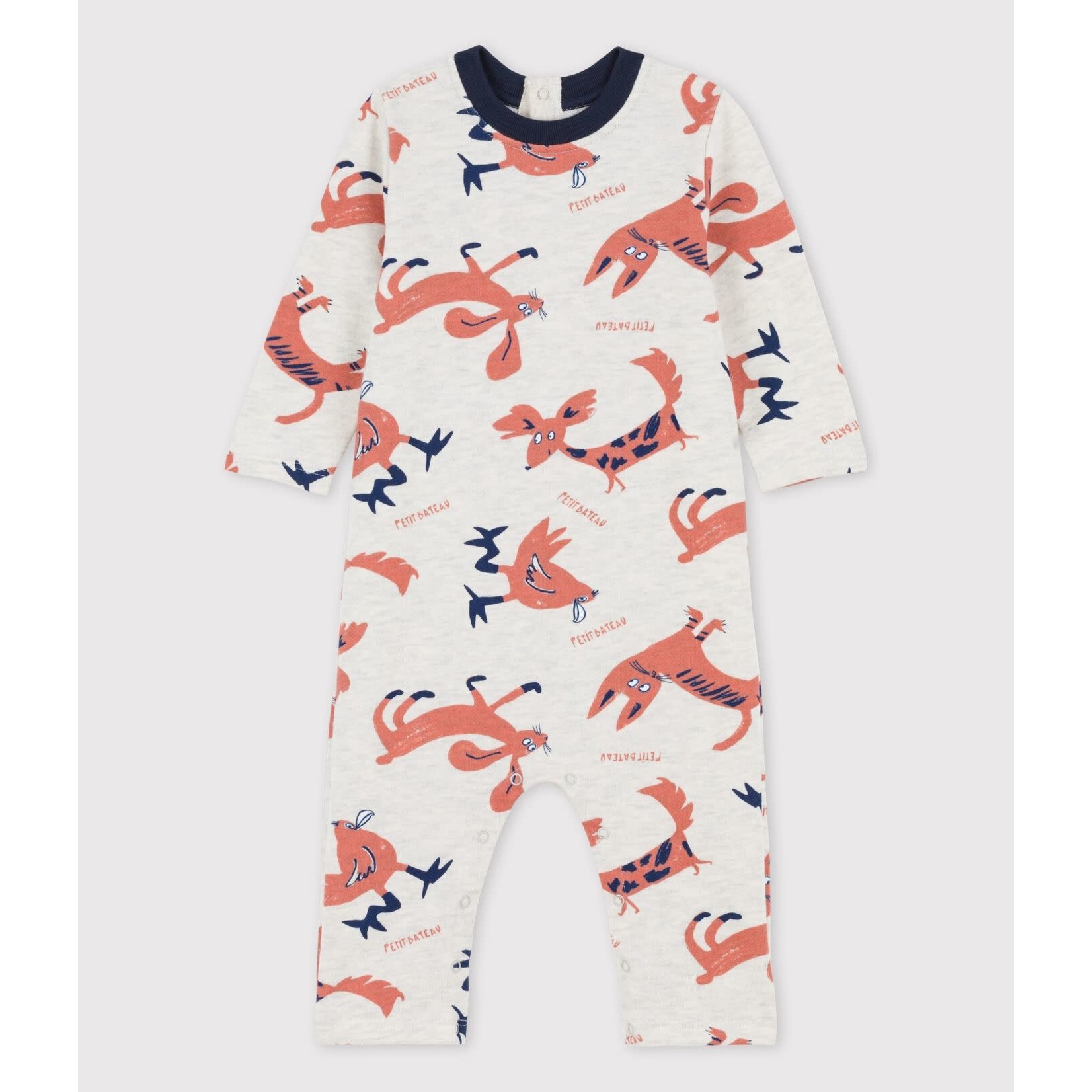 Petit Bateau Combinaison animaux molleton bebe