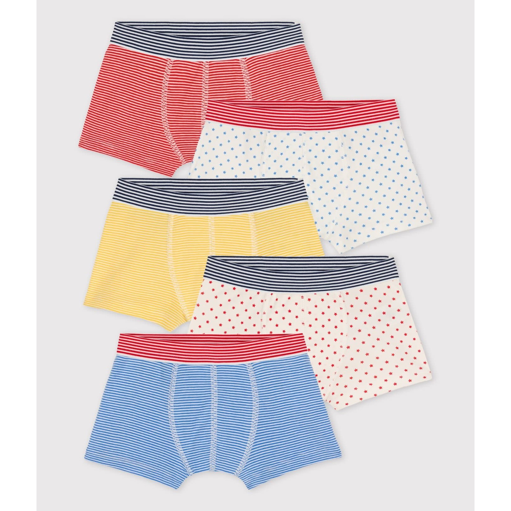 Petit Bateau Lot de 5 boxers garçon coton bio variante 1