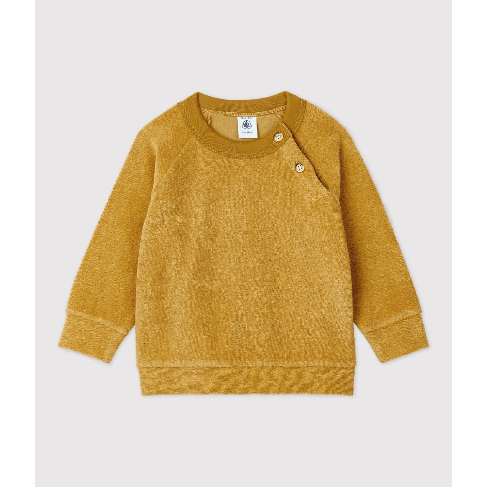 Petit Bateau Sweatshirt en bouclette éponge bebe istre 2A