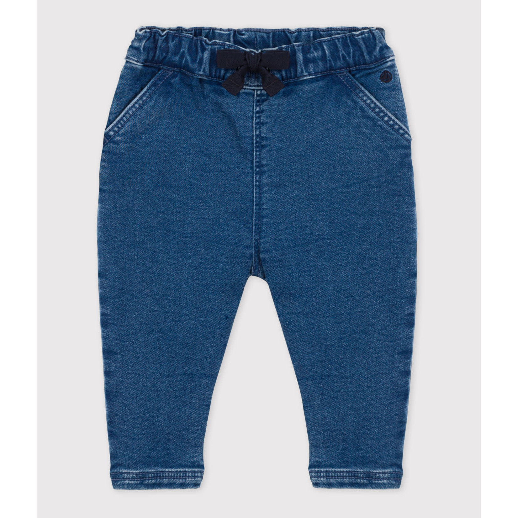 Petit Bateau Jean bebe denim écoresponsable bleu delave