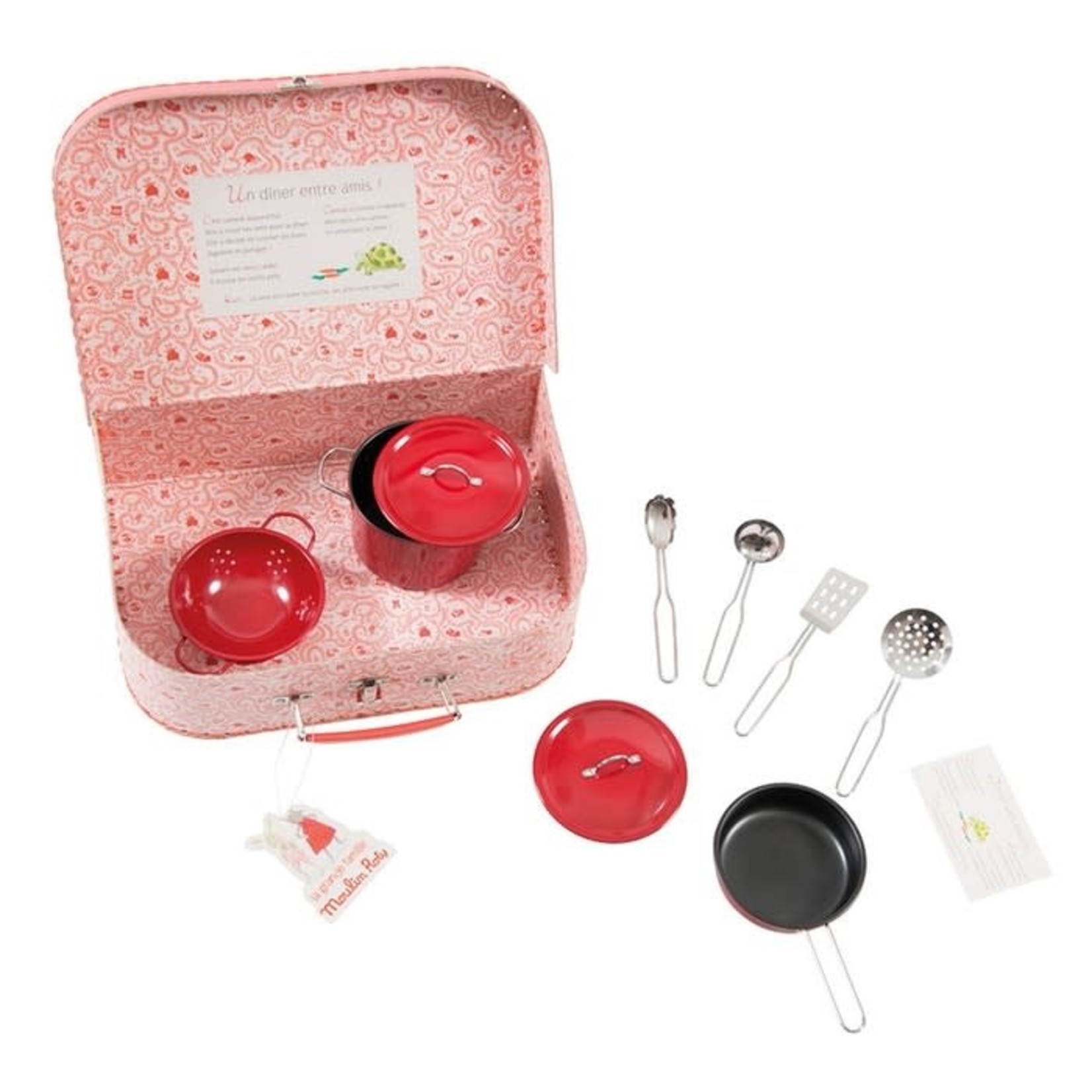 Valise Cuisine Jouet Sass & Belle - Motif Étoiles - Avec Ustensiles Et Casseroles
