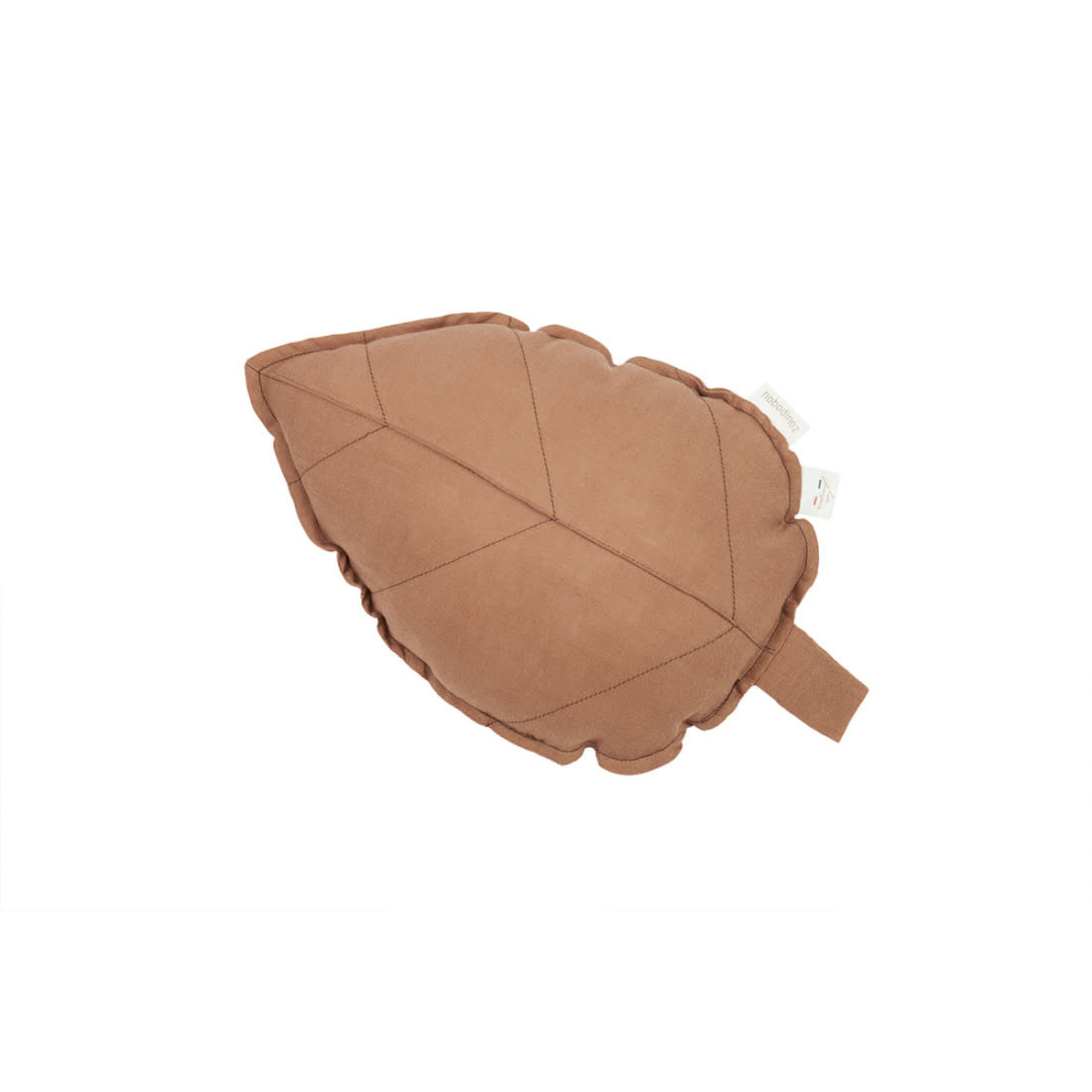 Nobodinoz Coussin feuille leaf lin français