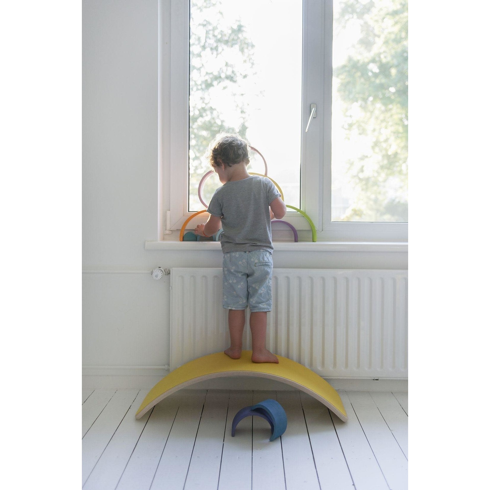 Wobbel Planche Equilibre Wobbel Original Vernis Whitewash