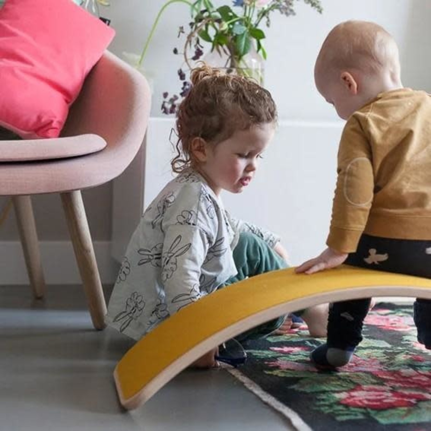 Wobbel Planche Equilibre Wobbel Original Vernis Whitewash