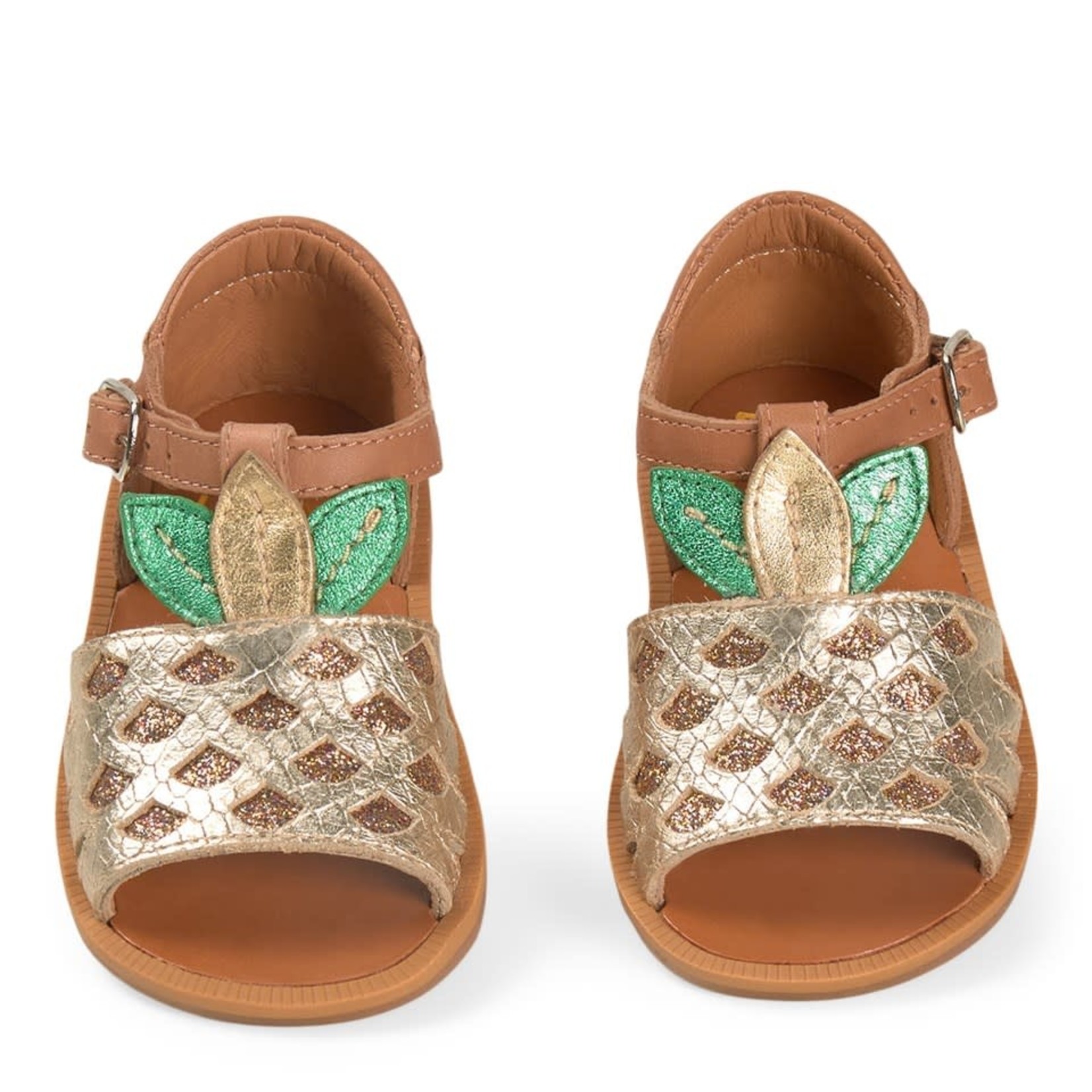 Pom d api Sandalettes poppy fille ananas granny platine 21