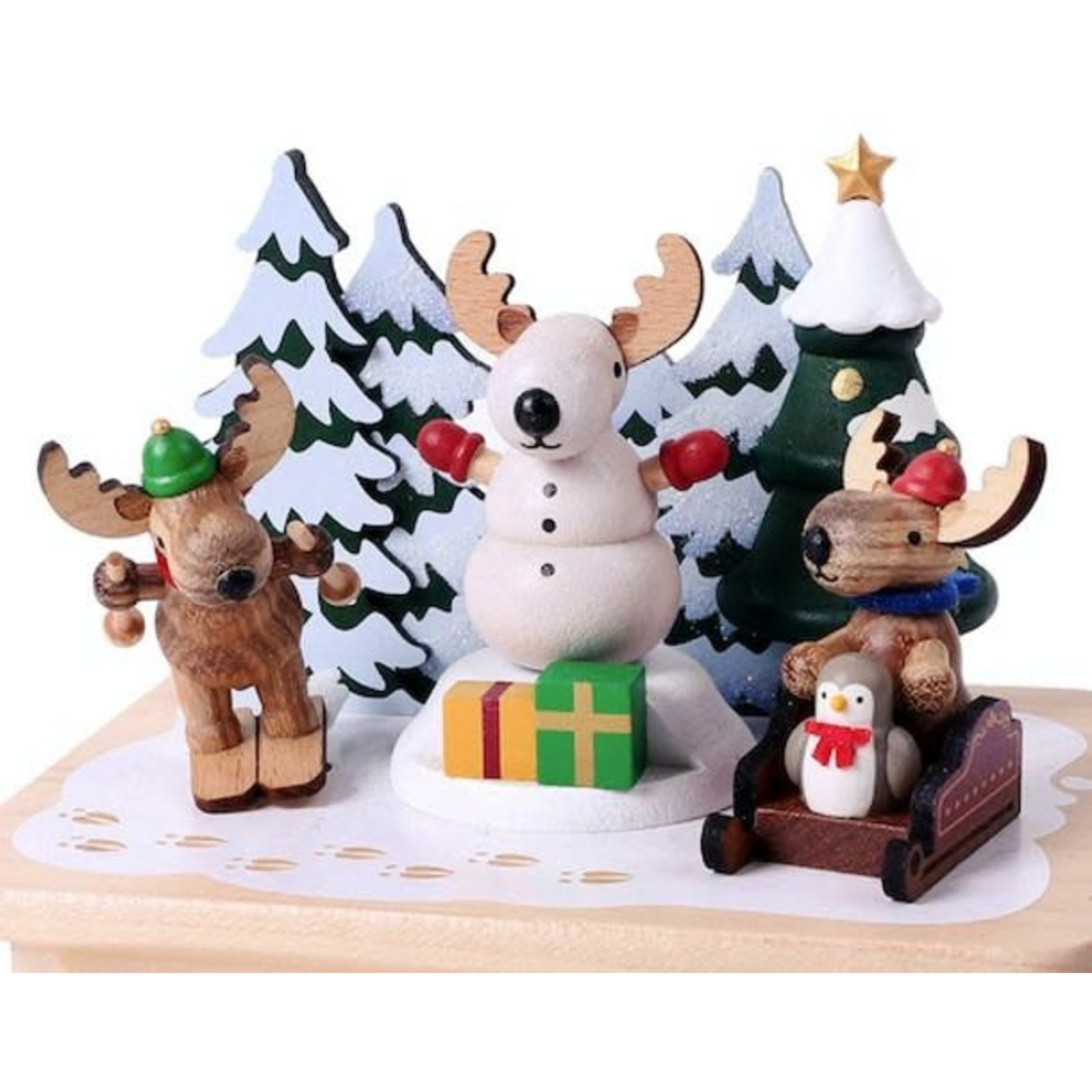 Wooderful Life Boite à musique les renes font du ski Wooderful Life