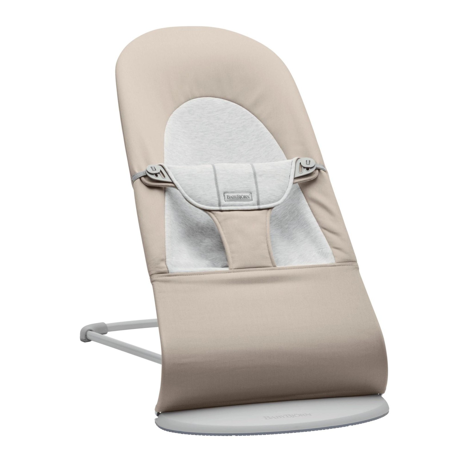 Babybjorn Transat bliss cadre gris clair coton - Petit Pois