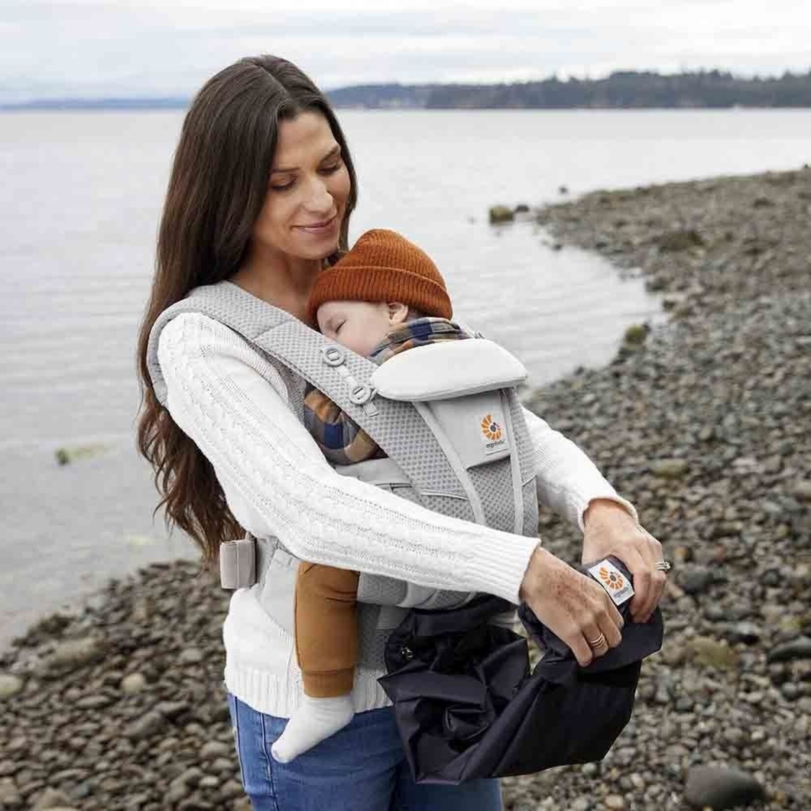 Ergobaby Protection Vent et Pluie Cocon Imperméable Porte Bébé Ergobaby Charcoal