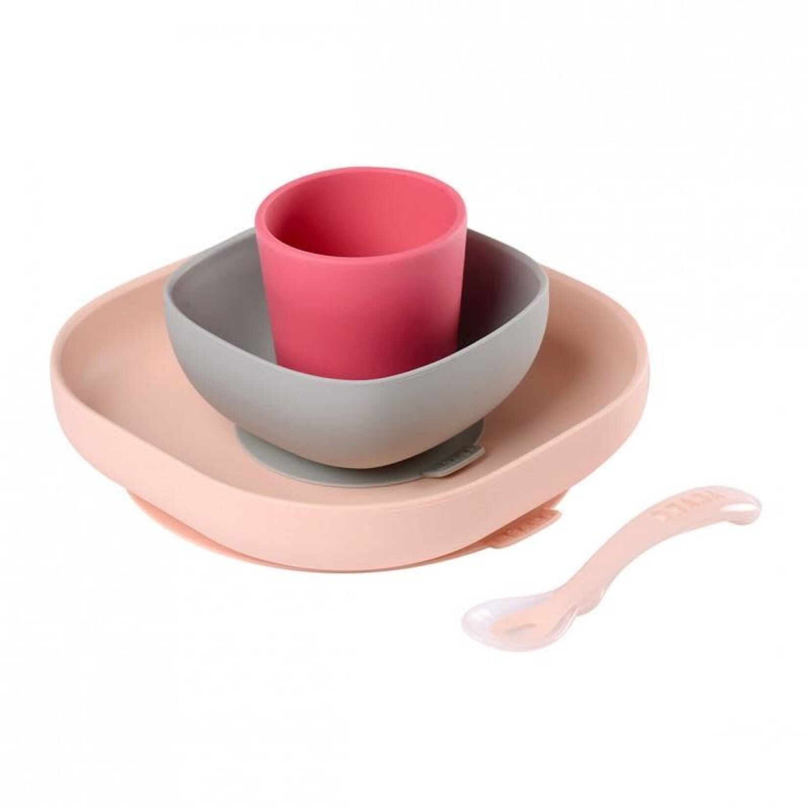 Beaba Coffret repas vaisselle silicone 4 pieces ventouse