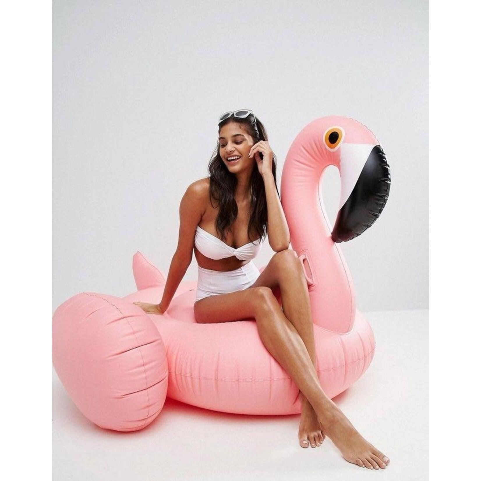Sunnylife Bouée Géante Luxe Flamingo Rose 155 cm x 155 cm x 120 cm