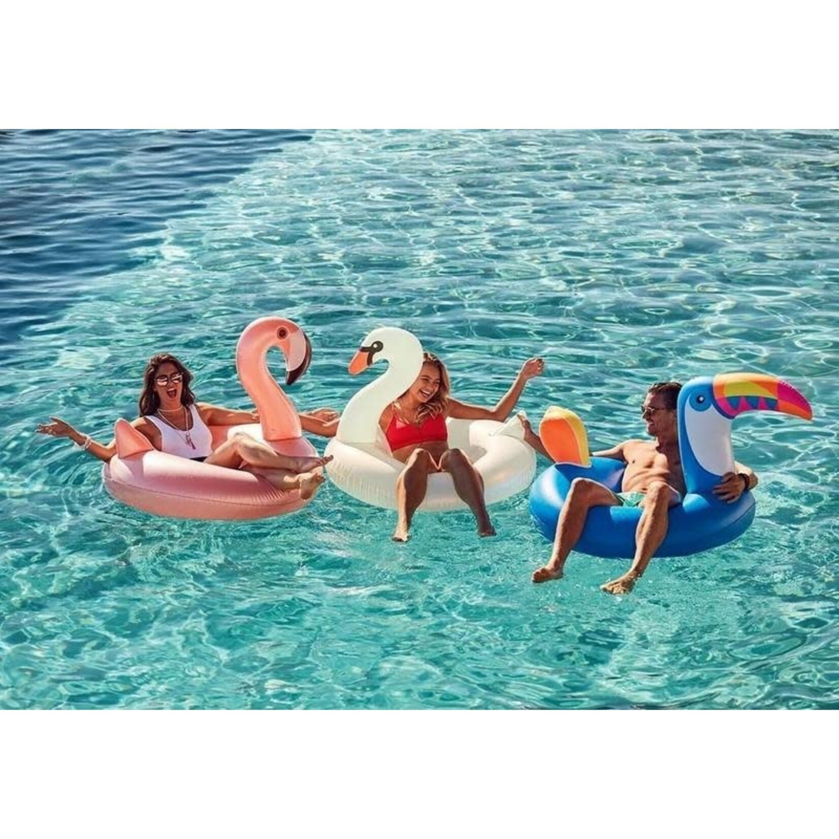 Sunnylife Bouée XL Géante Luxe Toucan 176 cm x 100 cm x 130 cm