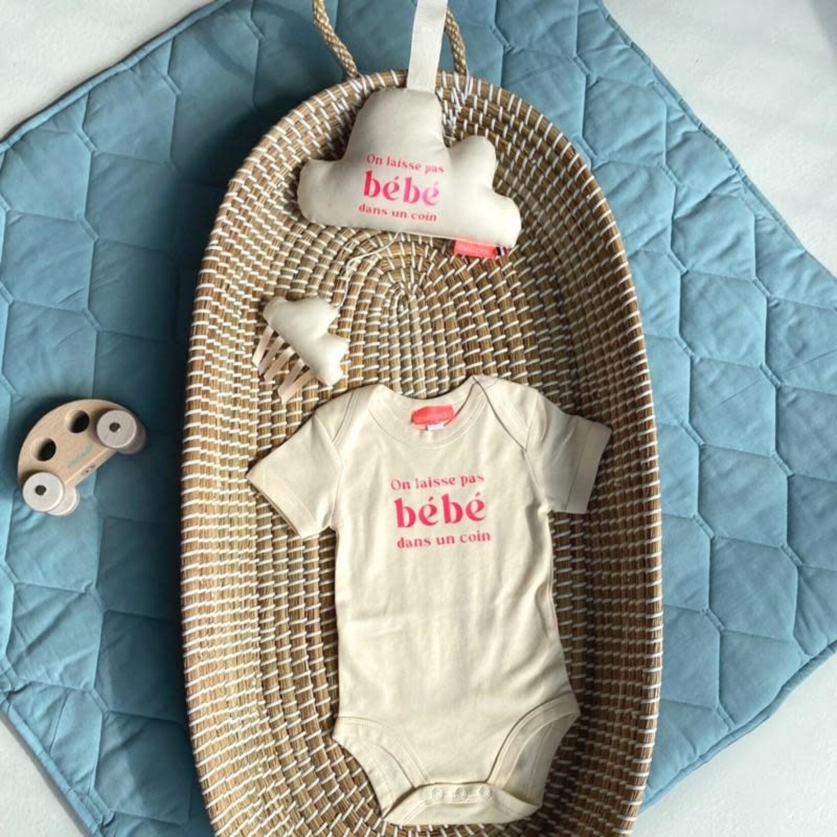 Mellipou Coffret Bébé Boite à Musique Dirty Dancing + Body 3-6M Assorti Rose