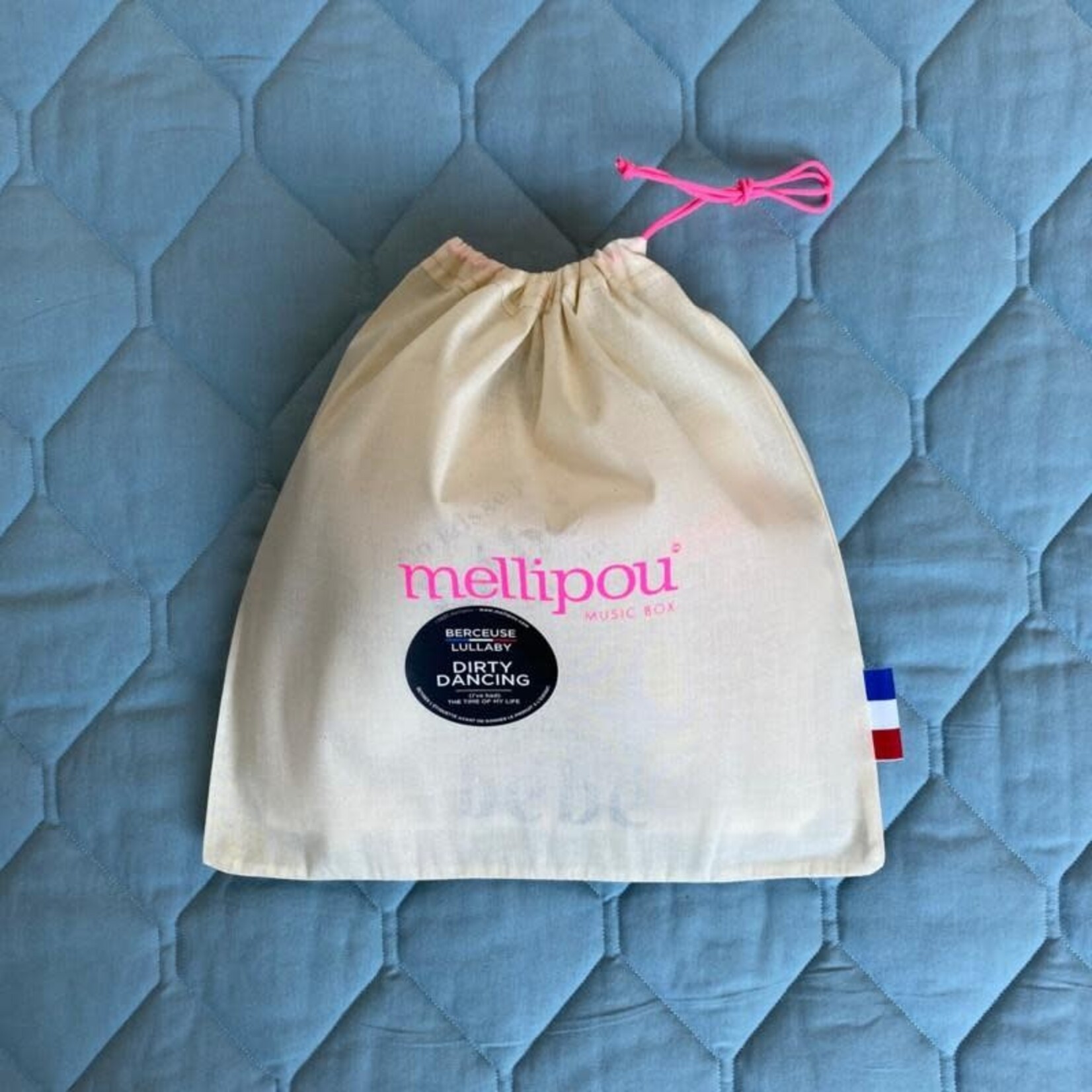 Mellipou Coffret Bébé Boite à Musique Dirty Dancing + Body 3-6M Assorti Rose