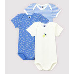 Petit Bateau Lot 3 Bodies Manches Courtes US Citron bébé