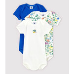 Petit Bateau Lot 3 Bodies Manches Courtes Fantaisie