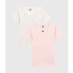 Petit Bateau Lot 2 Tee shirts manches courtes variante 2A