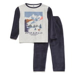 Petit Bateau Pyjama Ensemble  Hiver Garcon Montagne en Velours