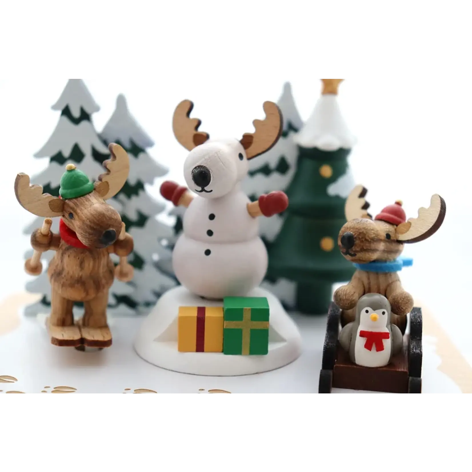 Wooderful Life Boite à musique les renes font du ski Wooderful Life