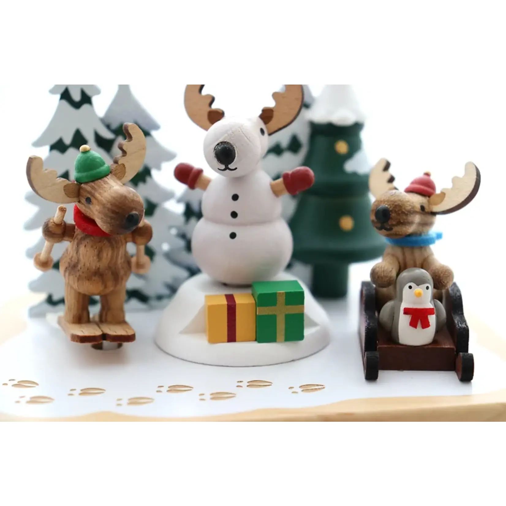 Wooderful Life Boite à musique les renes font du ski Wooderful Life