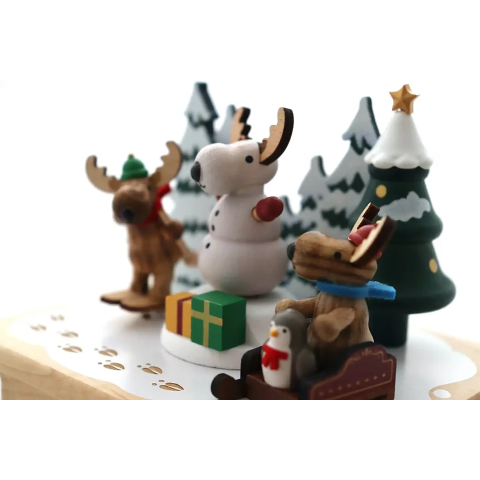 Wooderful Life Boite à musique les renes font du ski Wooderful Life