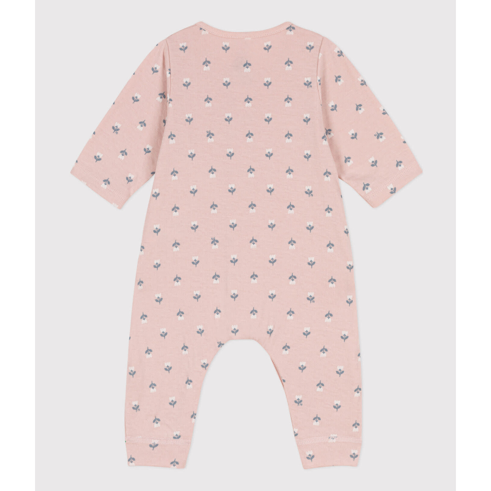 Petit Bateau Combinaison longue tunique rose saline blanc multico