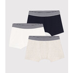 Petit Bateau Lot de 3 boxers unis petit garçon coton bio