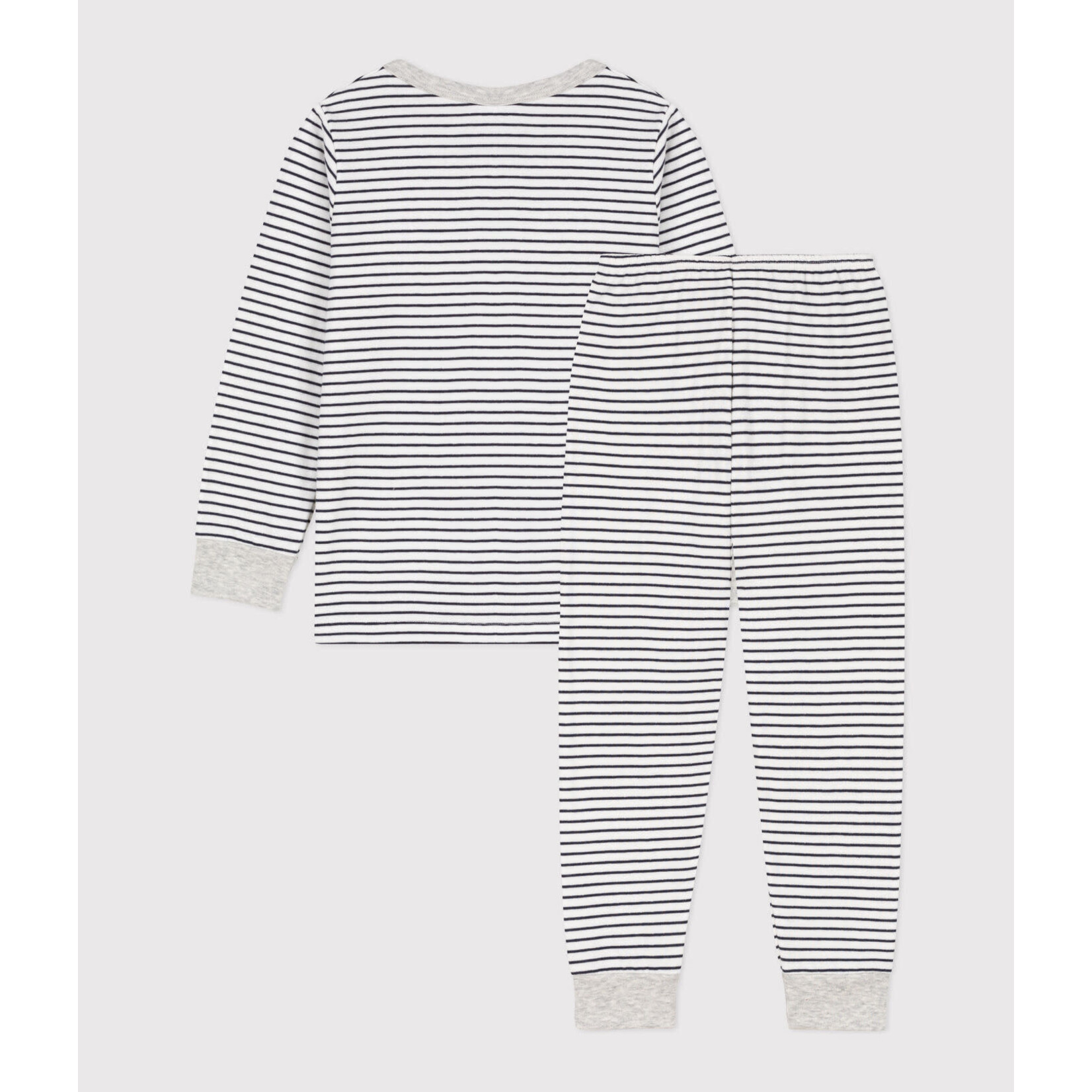 Petit Bateau Pyjama raye mixte en tubique