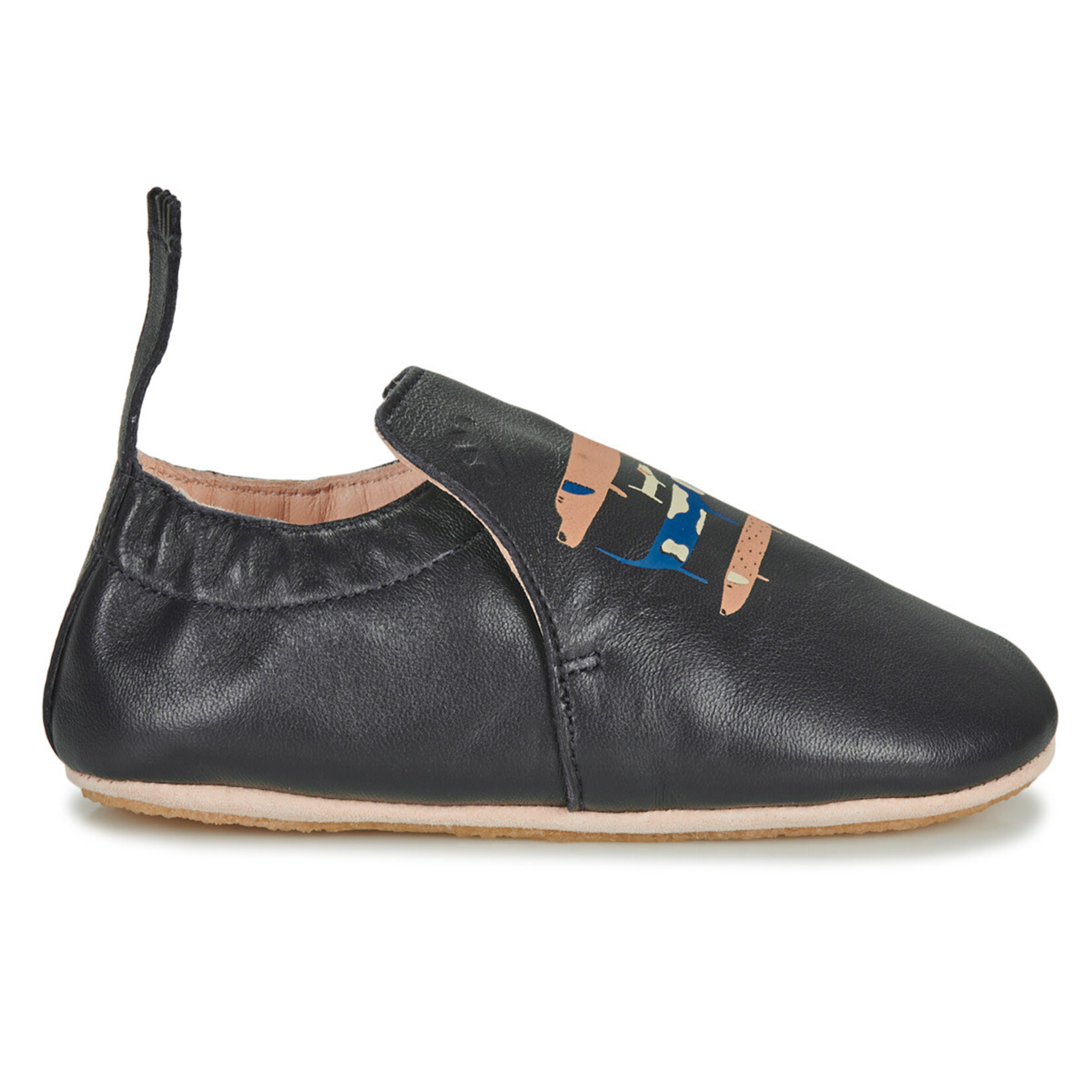 Easy Peasy Chaussons En Cuir My Blublu Chiens avec patin