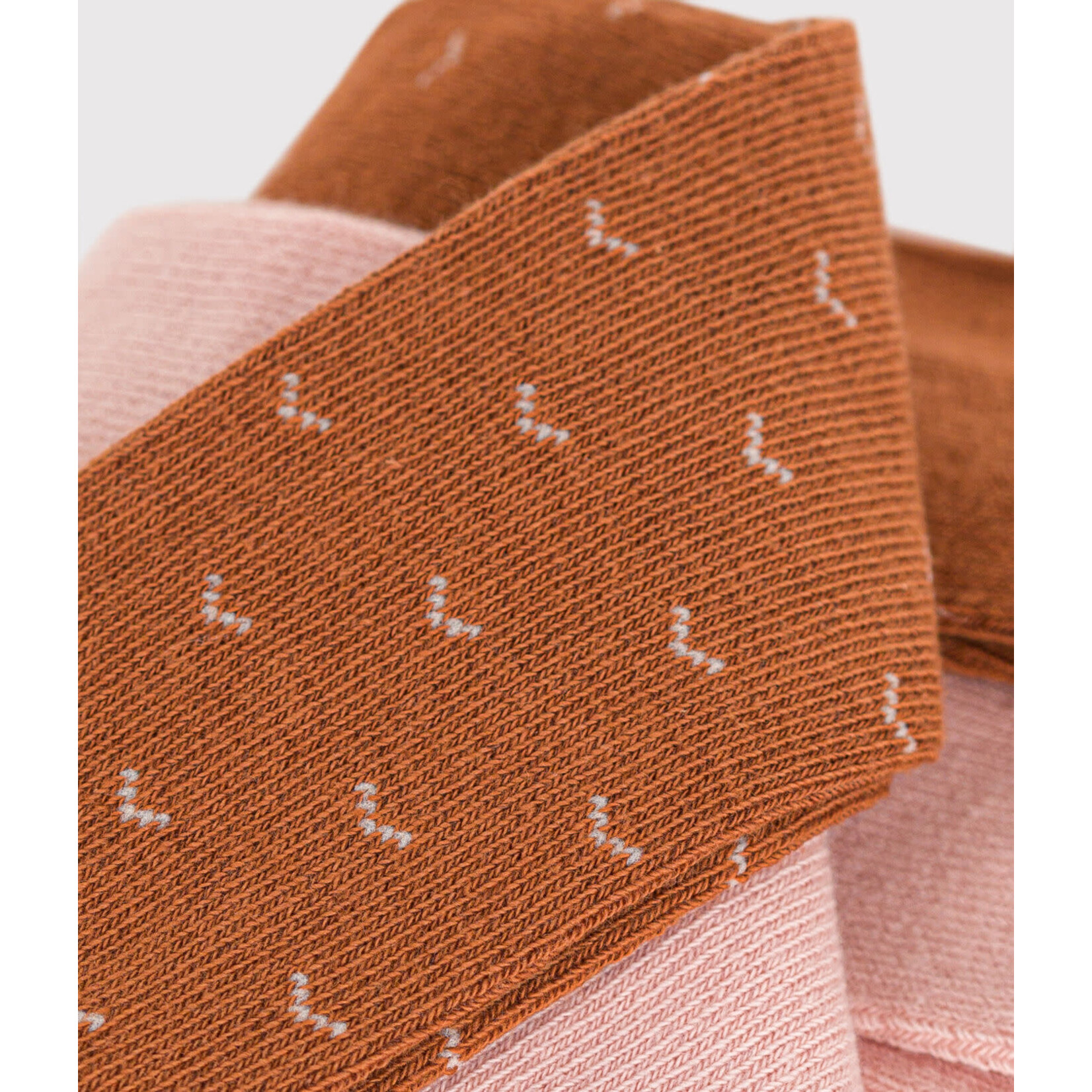 Petit Bateau Lot 2 Paires Collants Bébé en Coton Rose Brun