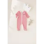 Petit Bateau Pyjama Bébé Hiver Mixte AMOUR Velours Rayé blanc et rouge