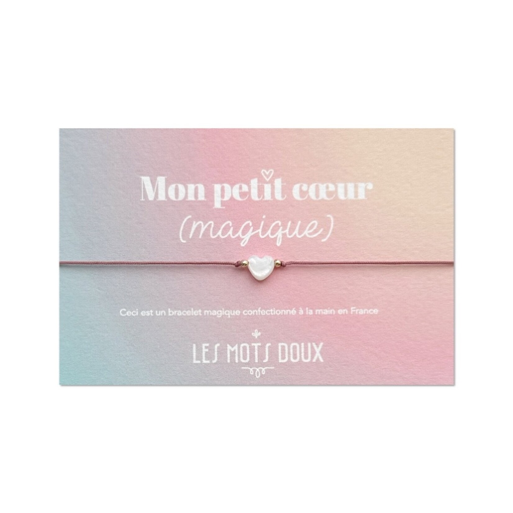 Les mots doux Bracelet Petit Coeur Magique Rose Or