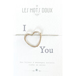 Les mots doux Boucles d'oreilles Créoles Coeur - Or