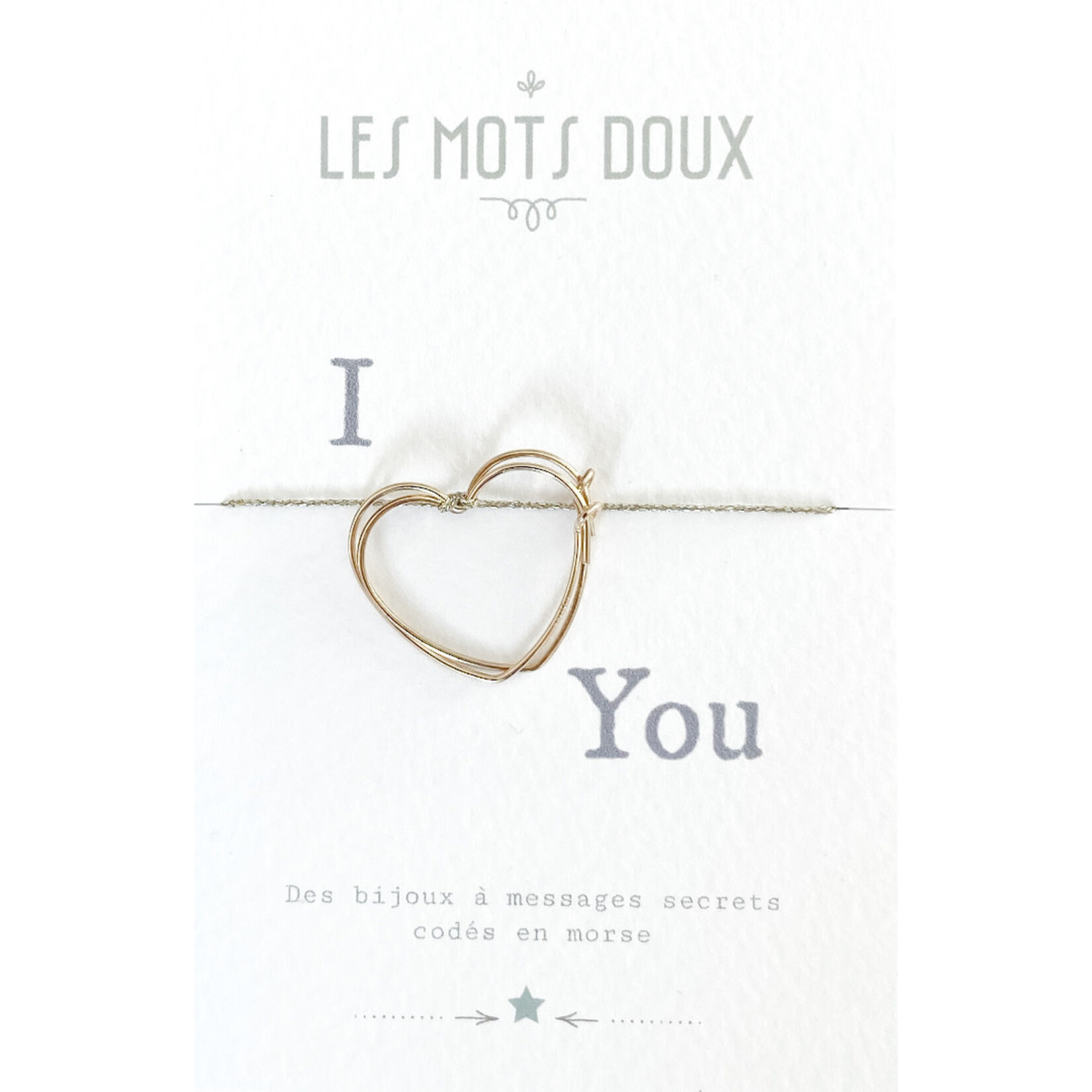 Les mots doux Boucles d'oreilles Créoles Coeur - Or