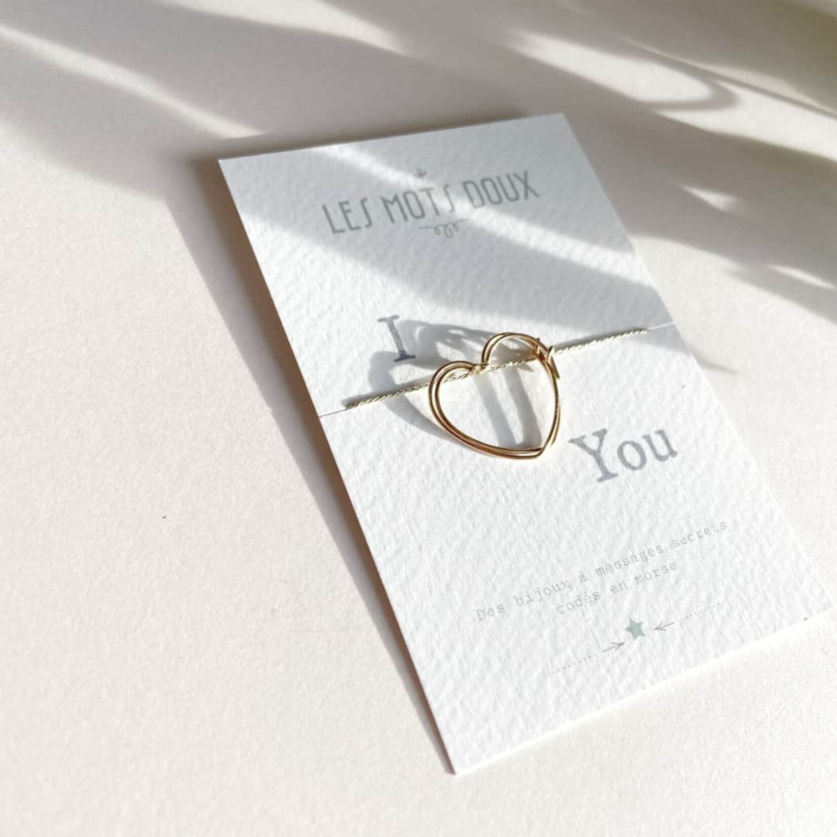 Les mots doux Boucles d'oreilles Créoles Coeur - Or