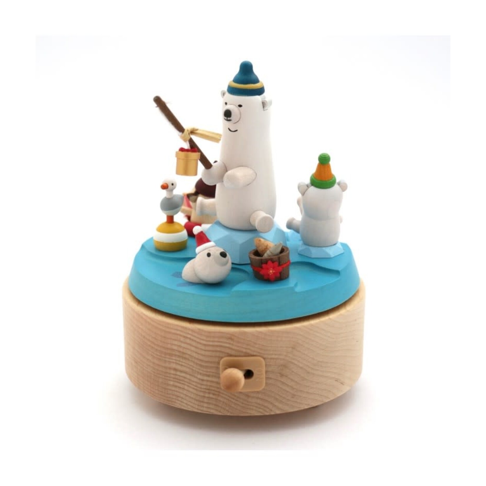 Wooderful Life Boite A Musique Polar Bear Fishing Wooderful Life