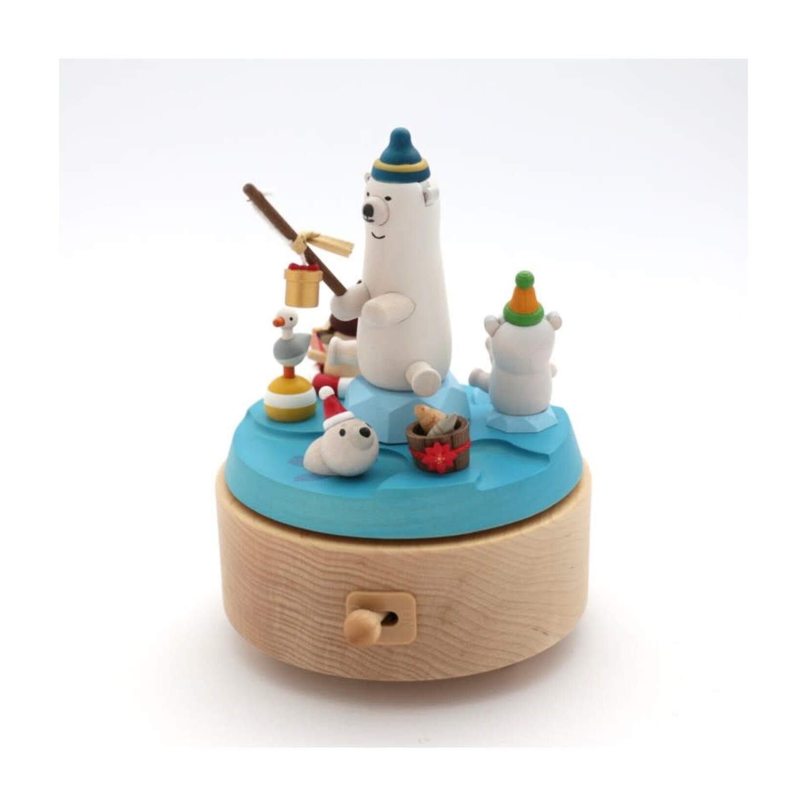 Wooderful Life Boite A Musique Polar Bear Fishing Wooderful Life