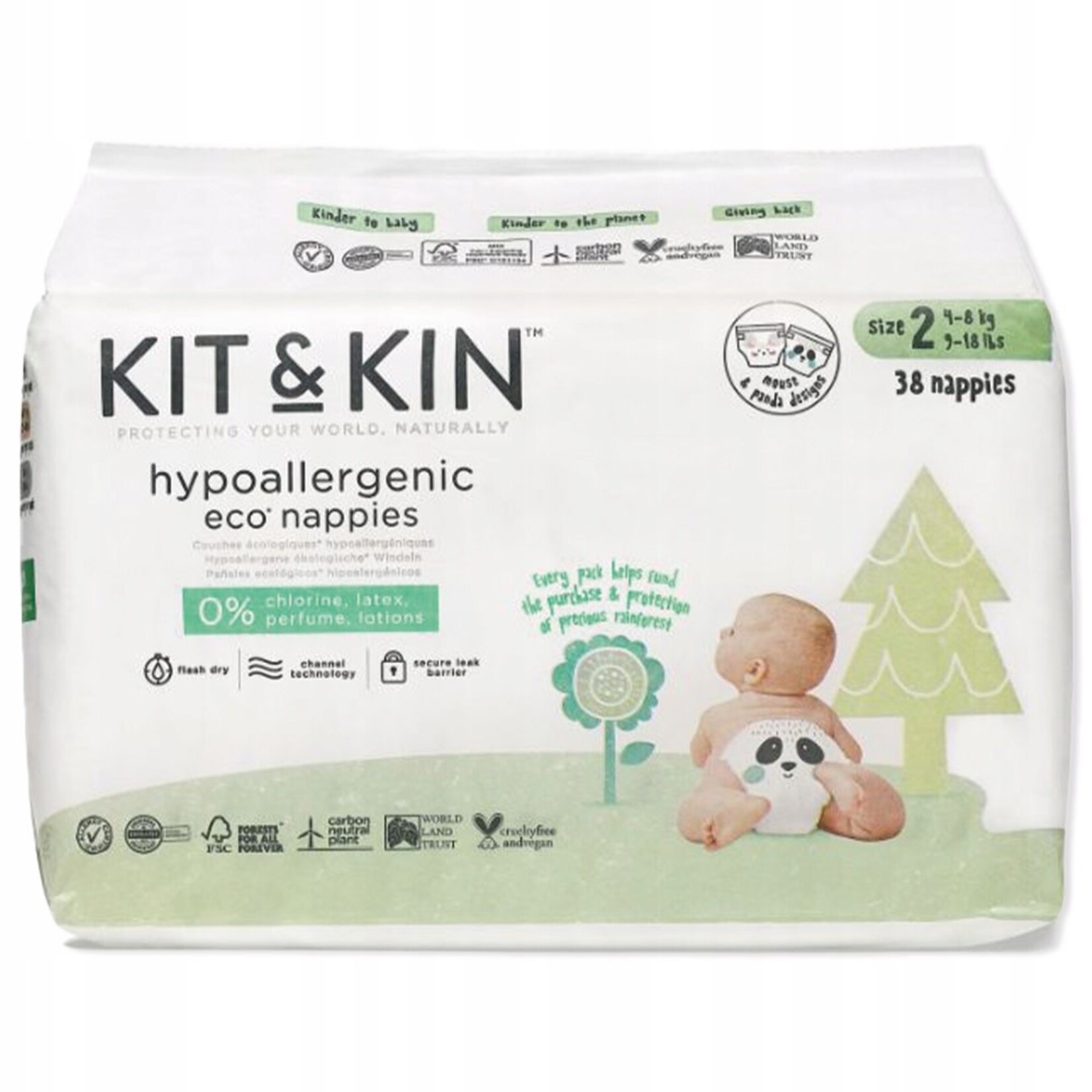 Kit&kin Langes éco hyppoallergéniques et biodégradables mini pack