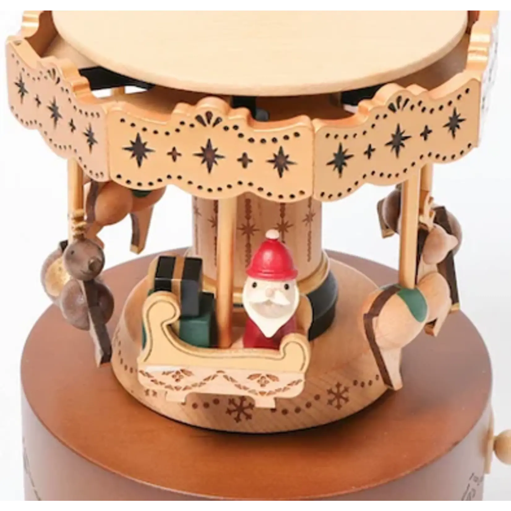 Wooderful Life Boite A Musique Carrousel Père Noël Wooderful Life