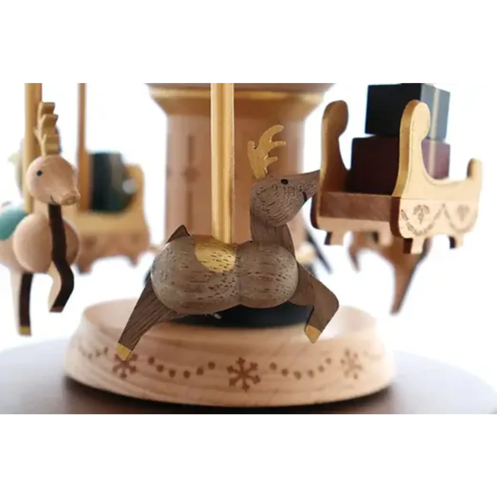 Wooderful Life Boite A Musique Carrousel Père Noël Wooderful Life